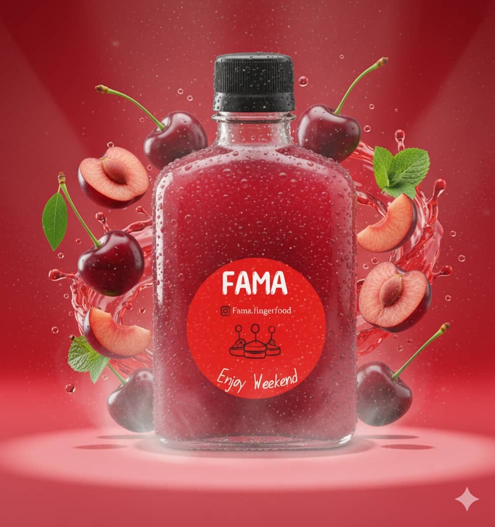 آب آلبالو دست ساز( با تخم شربتی)